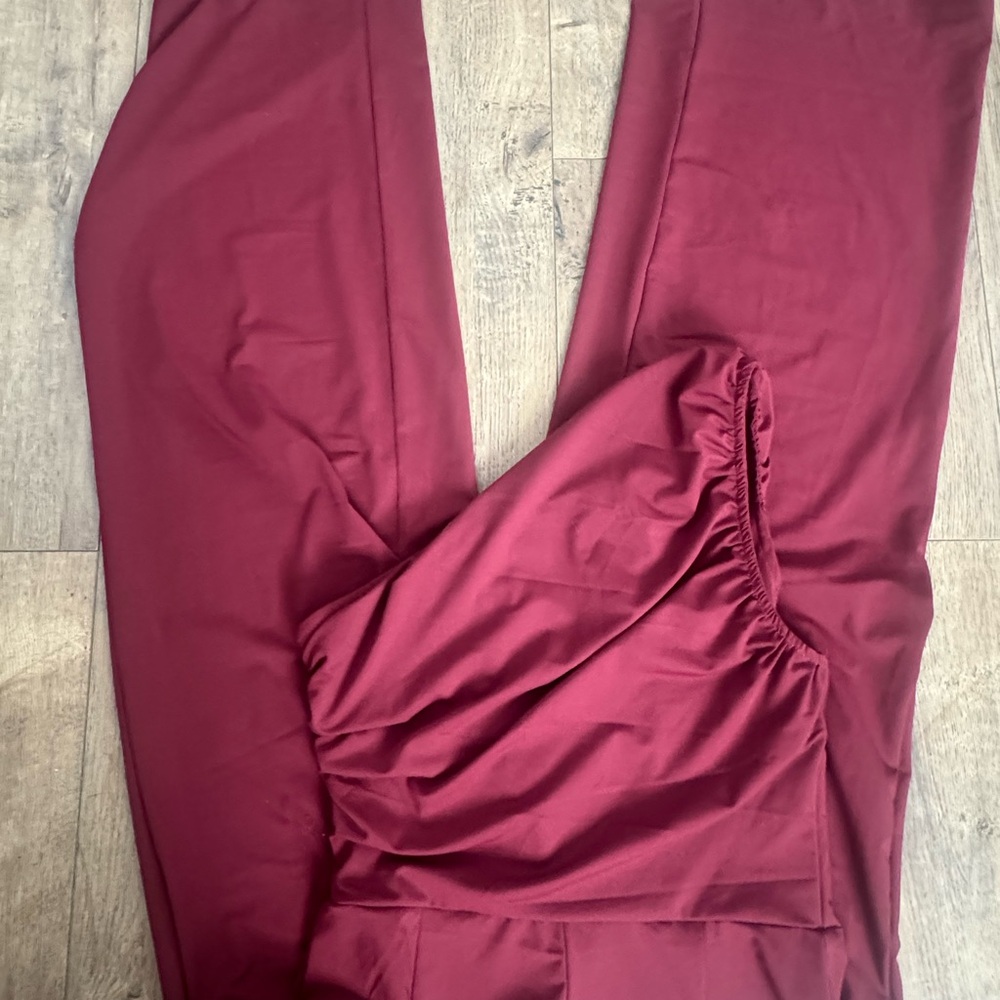 SHEIN Burgundy Jumpsuit